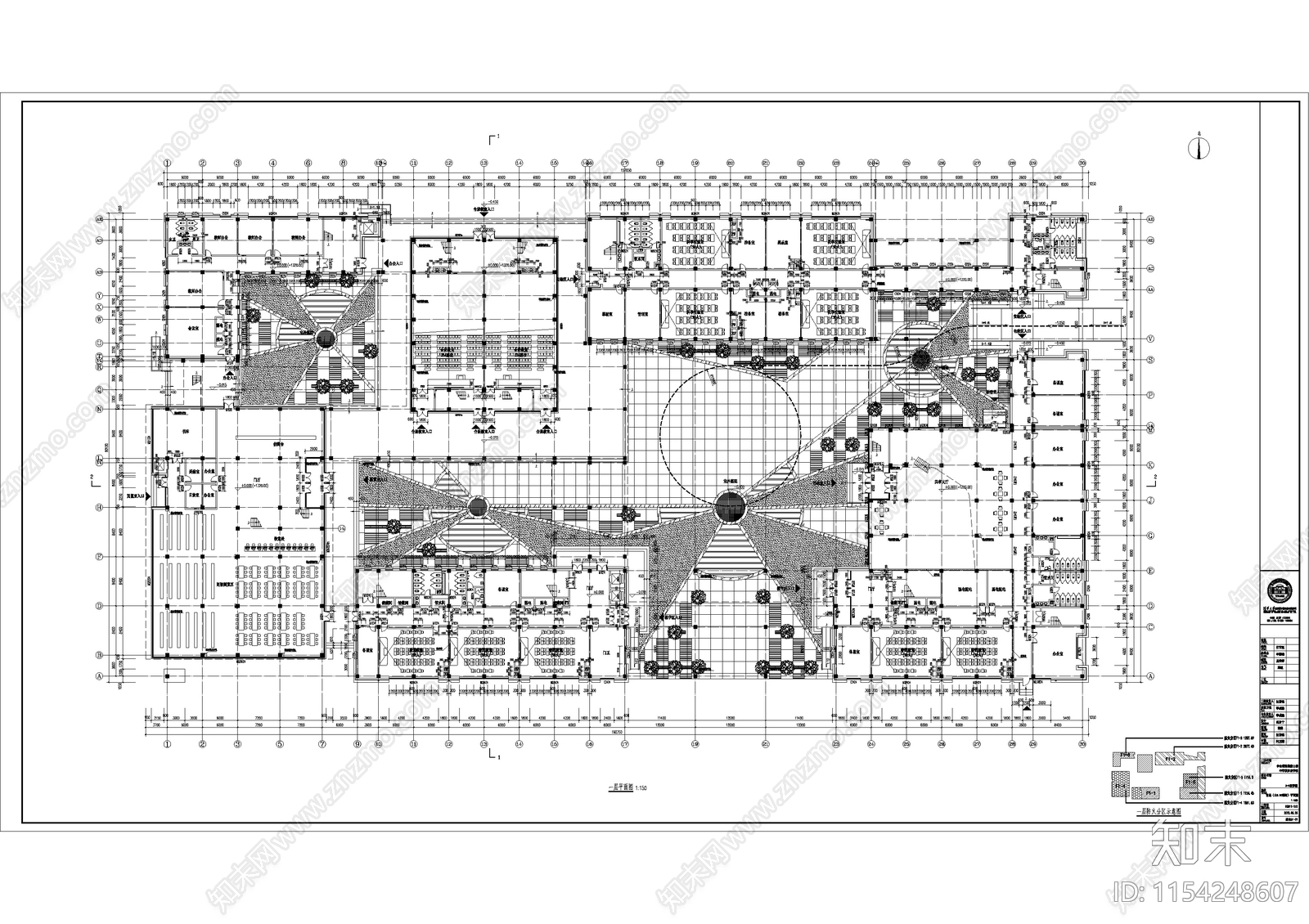 民族中学规划及单体建筑cad施工图下载【ID:1154248607】