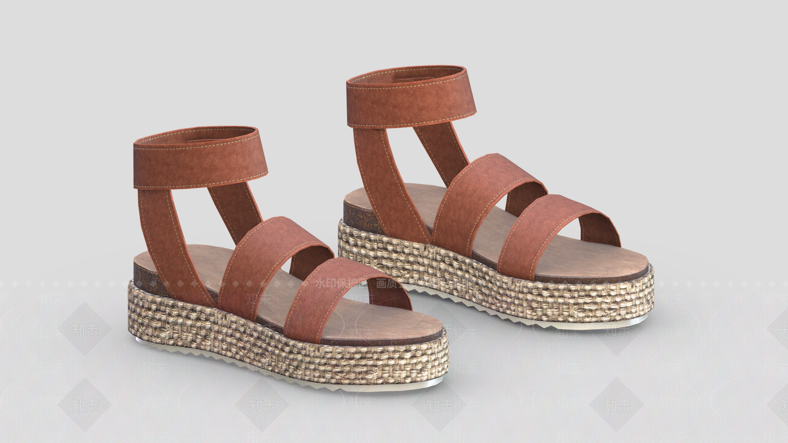 现代凉鞋3D模型下载【ID:1154248993】