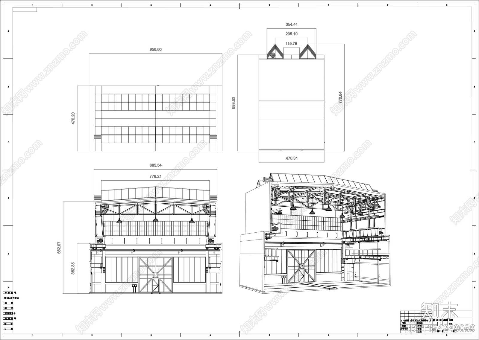 汽修修理车间制作图cad施工图下载【ID:1154249039】