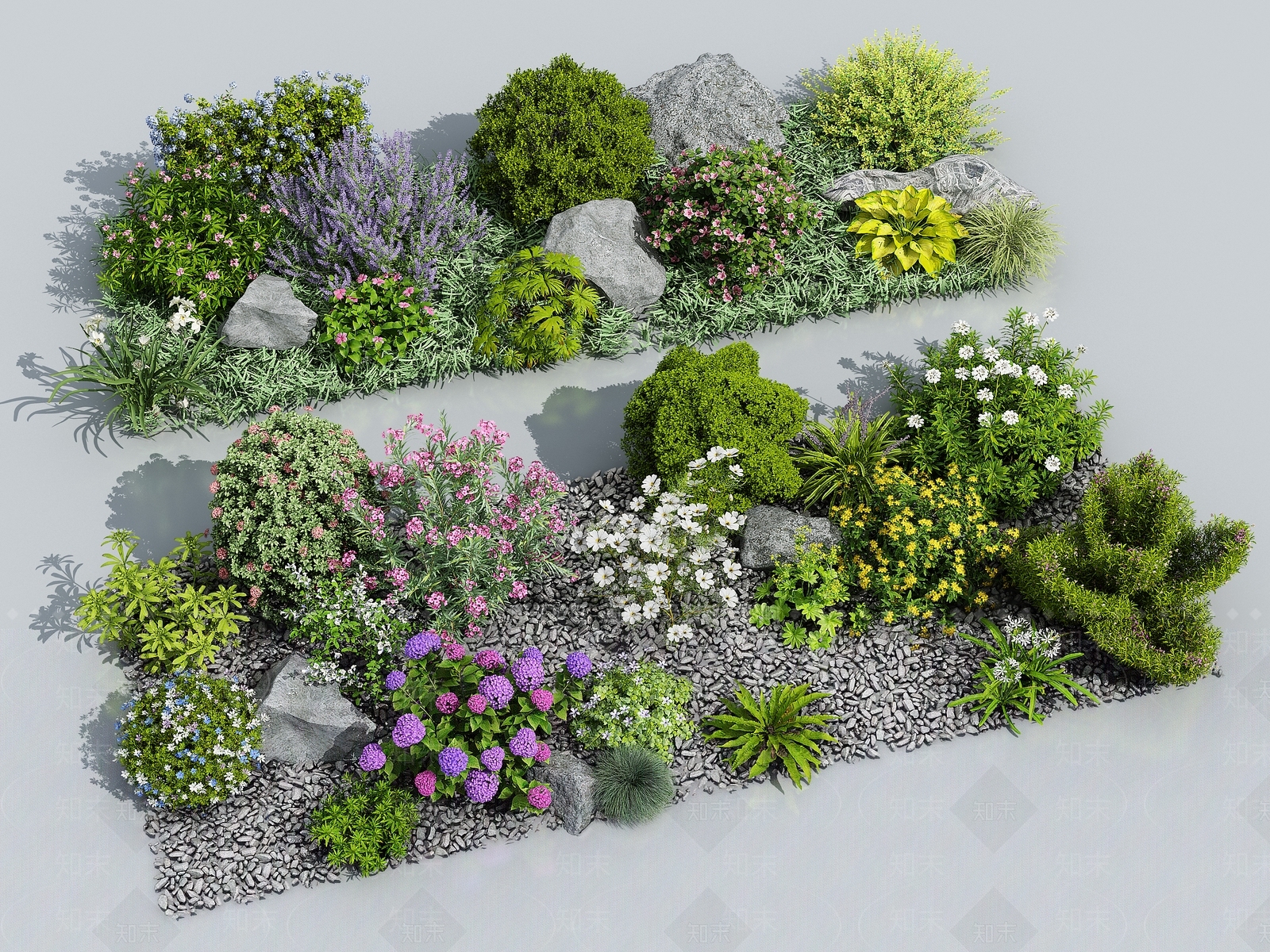 花草花卉组合3D模型下载【ID:1154249626】