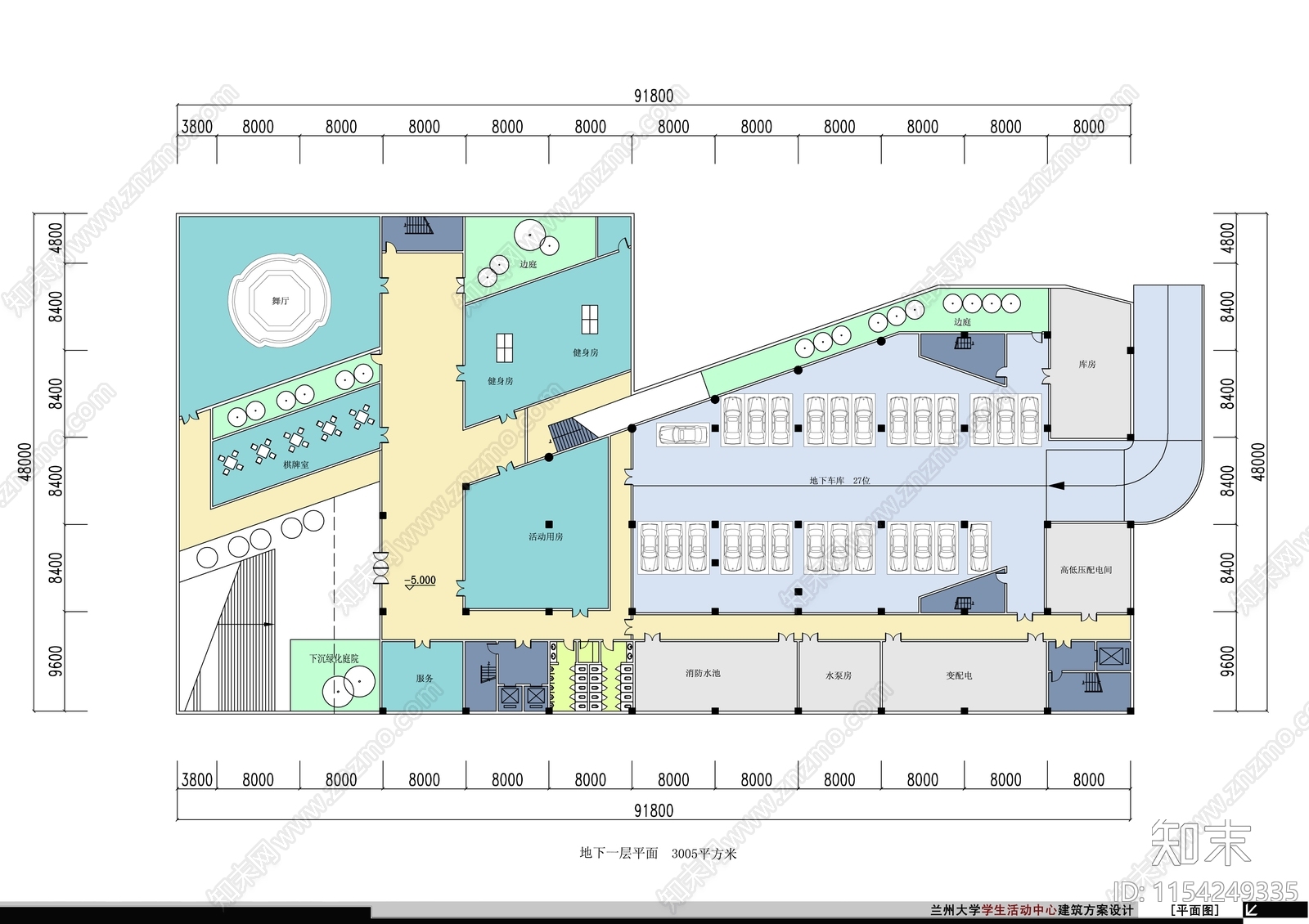 兰州大学学校建筑cad施工图下载【ID:1154249335】