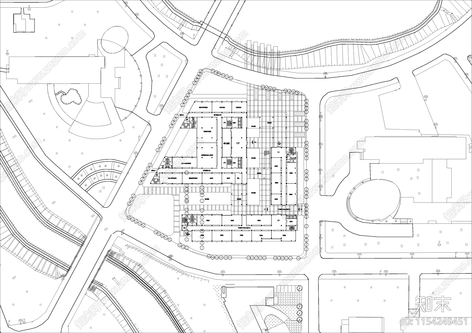 南昌航空大学综合实验楼学校建筑cad施工图下载【ID:1154249451】