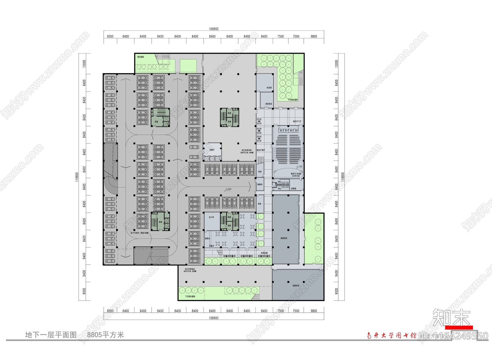 南开大学校建筑cad施工图下载【ID:1154249550】