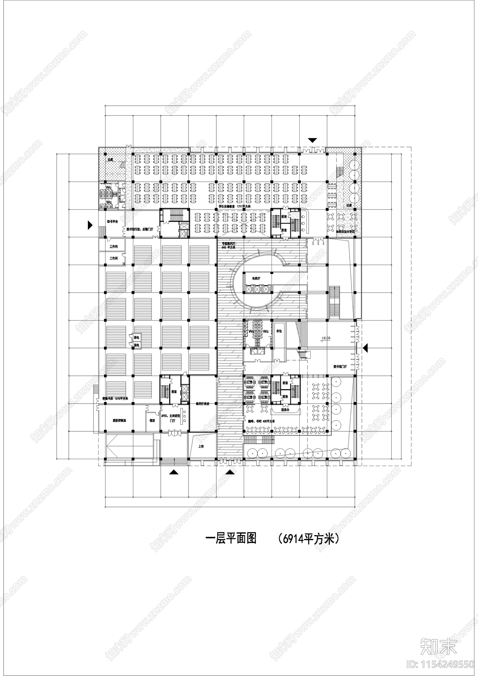 南开大学校建筑cad施工图下载【ID:1154249550】