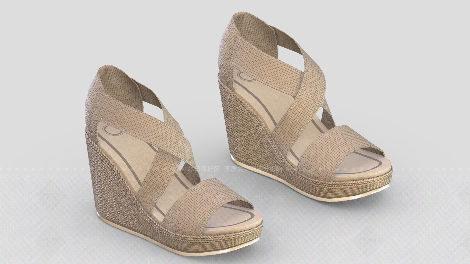 现代凉鞋3D模型下载【ID:1154249621】