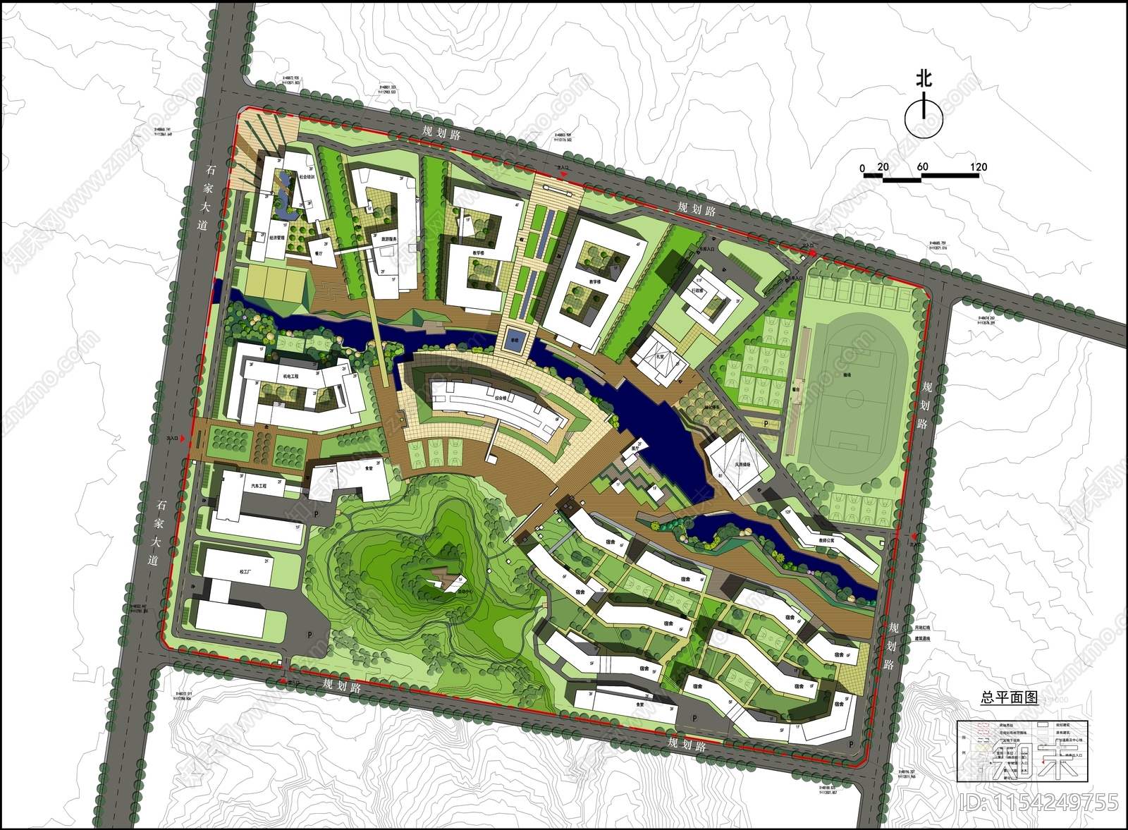 威海职业中等专业学校建筑cad施工图下载【ID:1154249755】