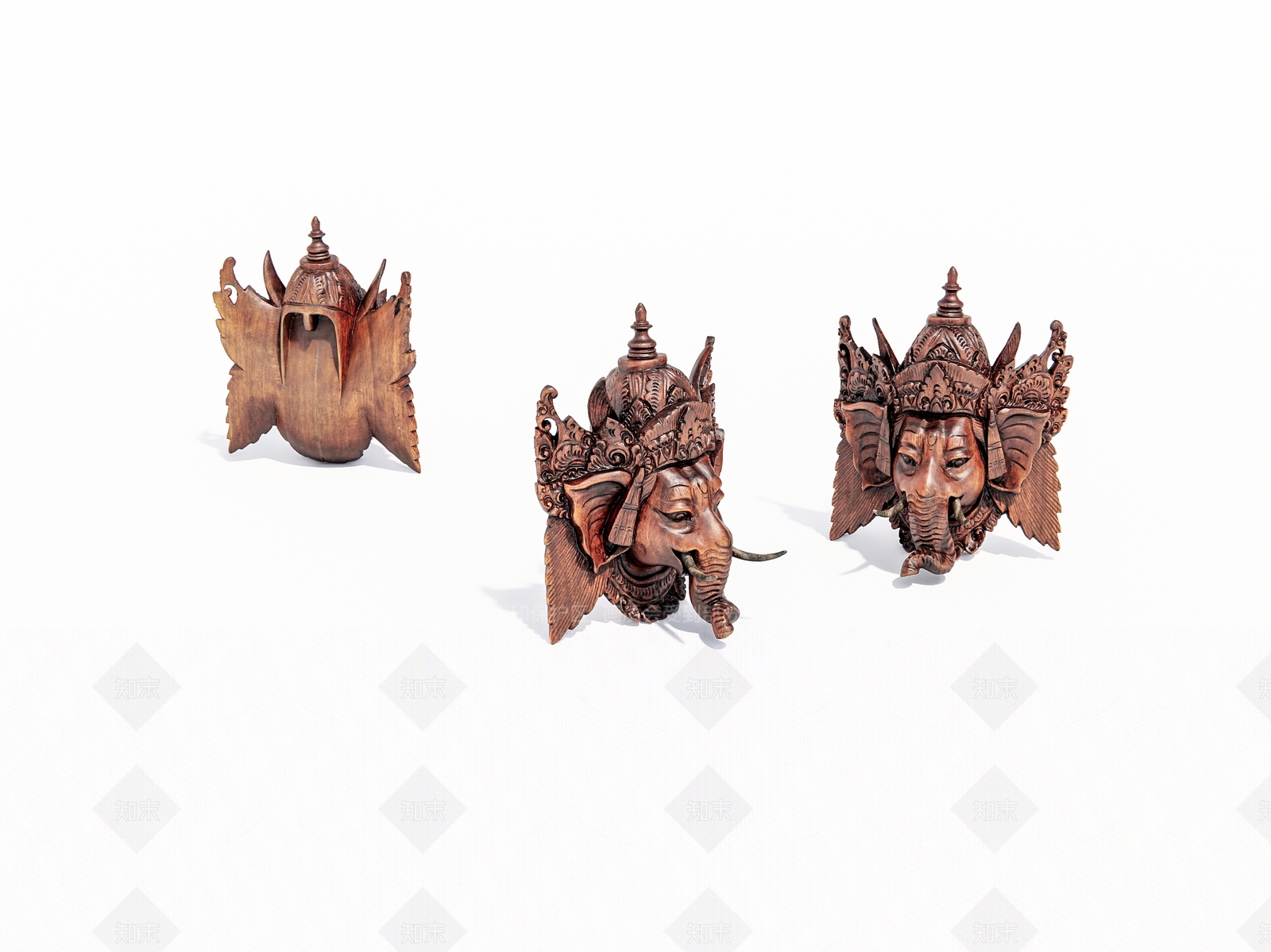 现代精致大象木雕SU模型下载【ID:1154251787】