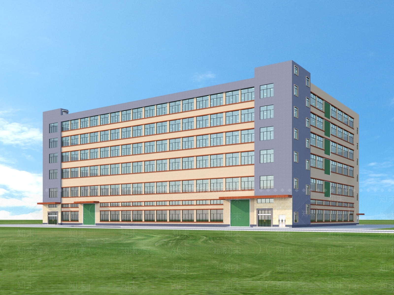 现代厂区3D模型下载【ID:1154254145】