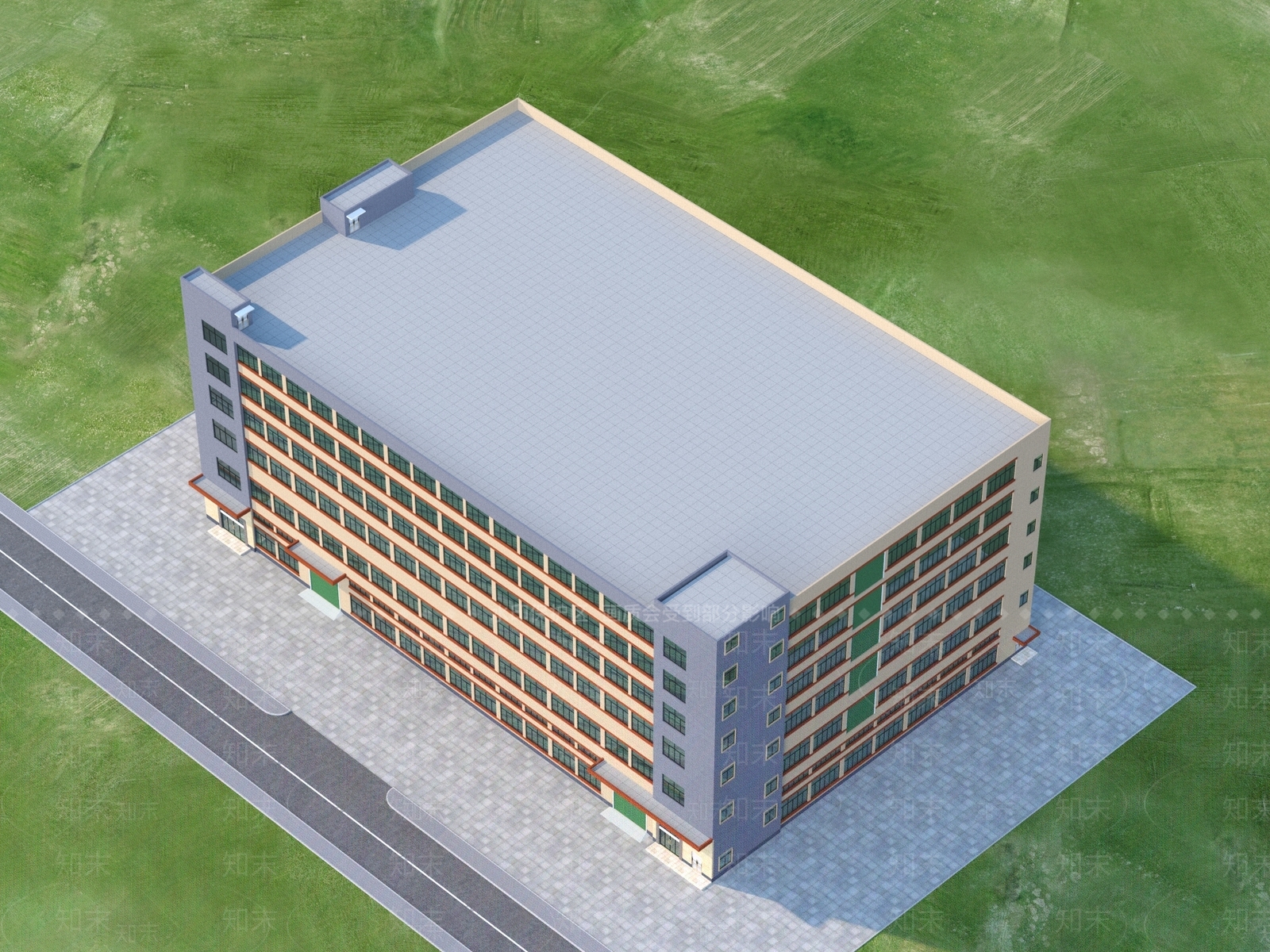 现代厂区3D模型下载【ID:1154254145】