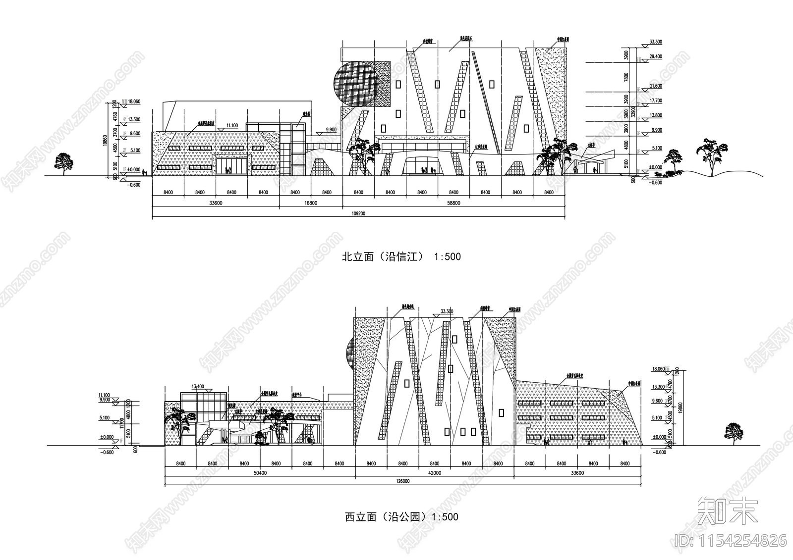 规划馆规划及单体建筑cad施工图下载【ID:1154254826】