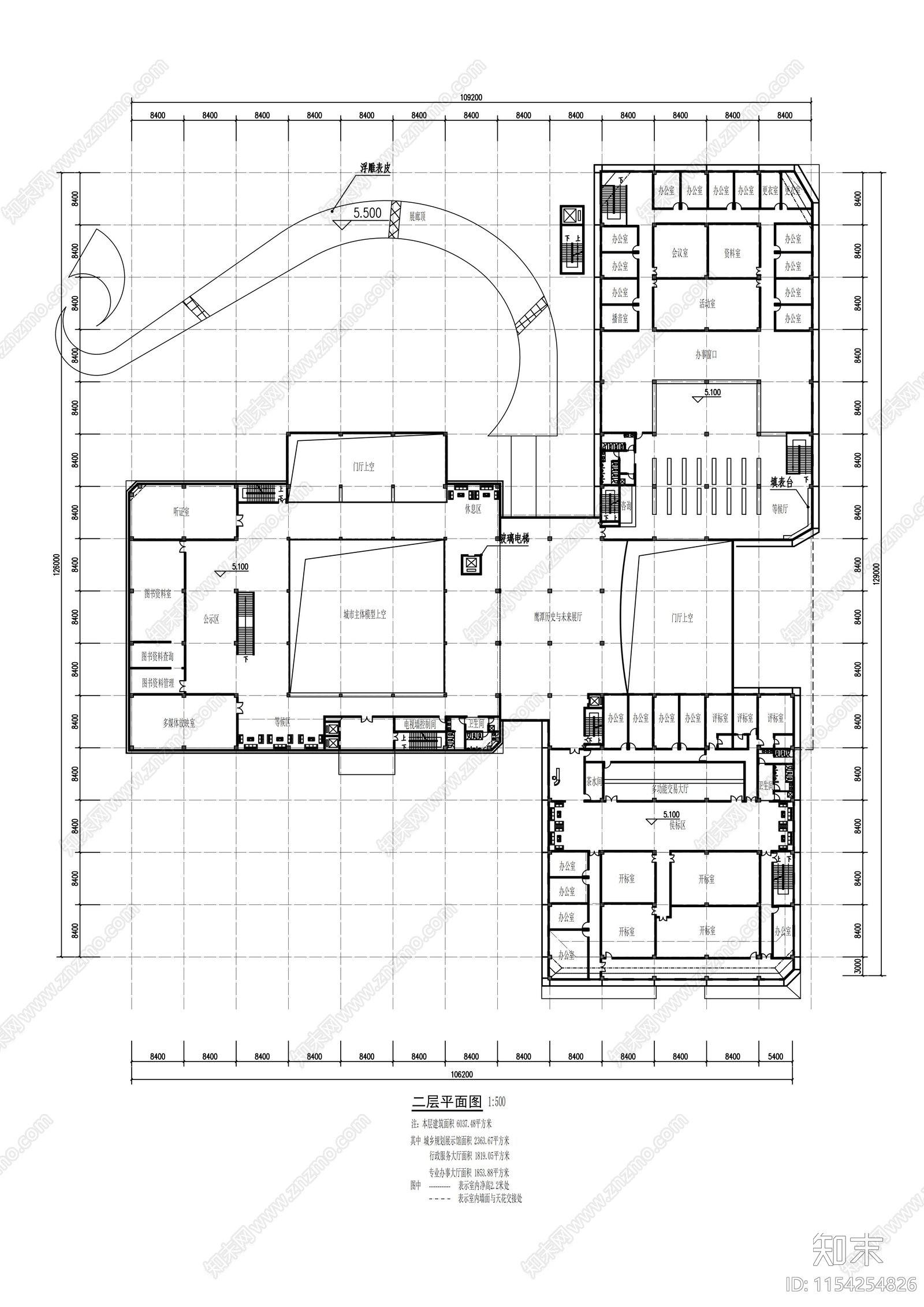 规划馆规划及单体建筑cad施工图下载【ID:1154254826】