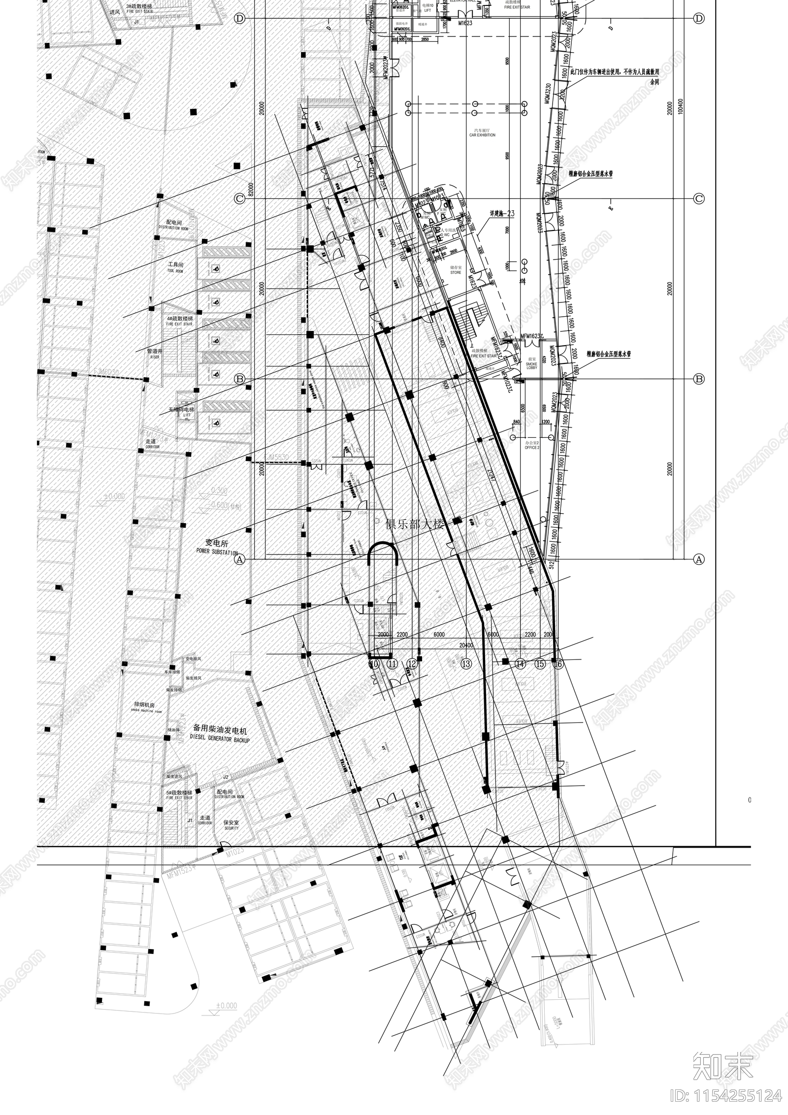 汽车试驾体验场建筑cad施工图下载【ID:1154255124】