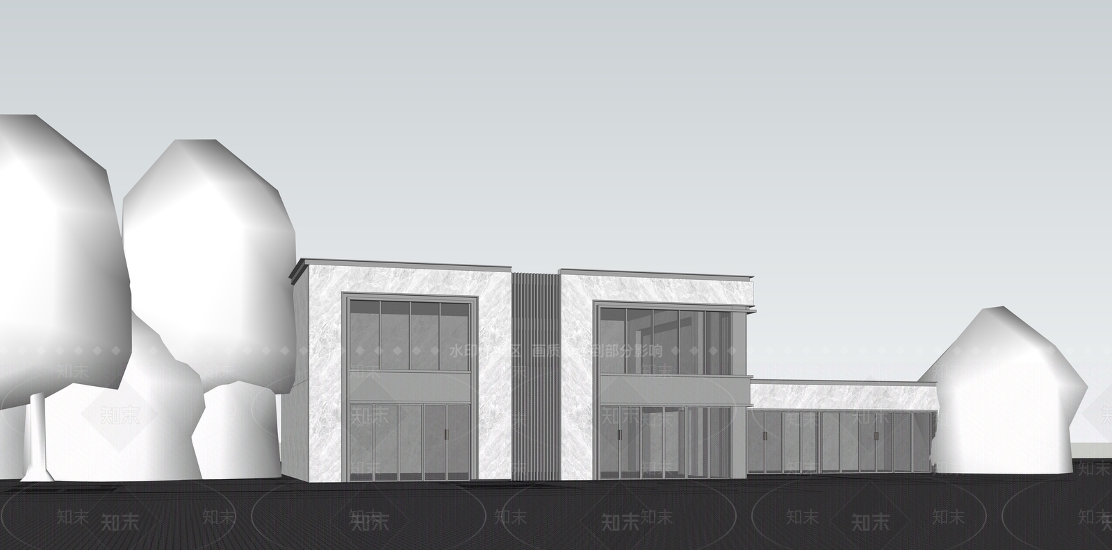 现代商业多层SU模型下载【ID:1154267537】