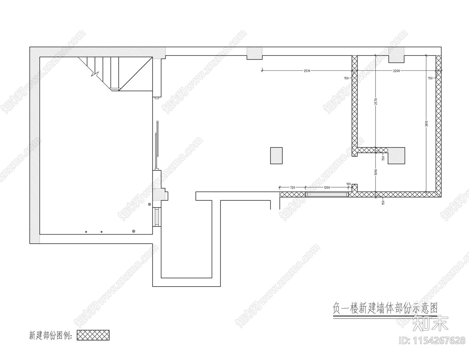 北欧200㎡风格三居室家装平立面cad施工图下载【ID:1154267628】