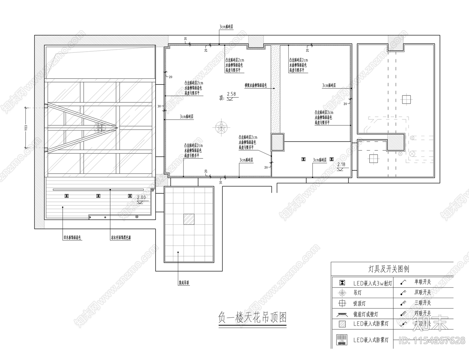 北欧200㎡风格三居室家装平立面cad施工图下载【ID:1154267628】