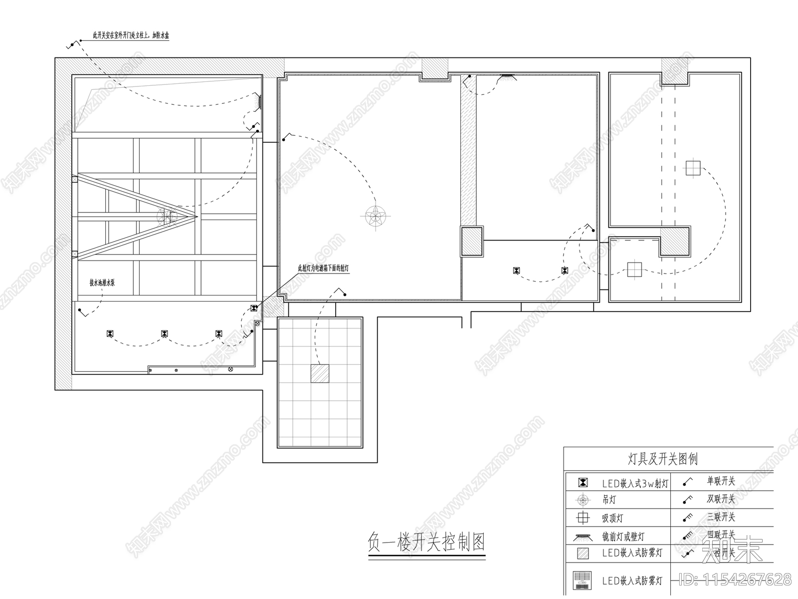 北欧200㎡风格三居室家装平立面cad施工图下载【ID:1154267628】