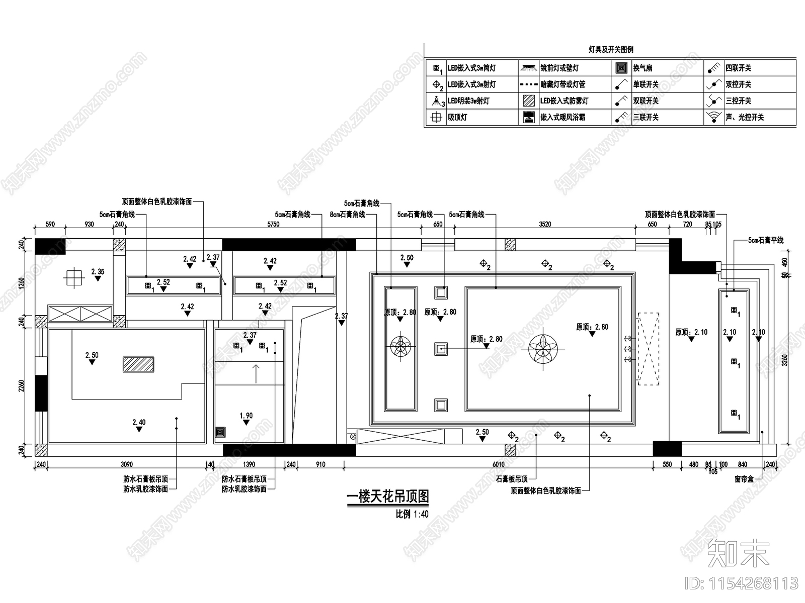 210㎡美式风格四层联排别墅平立面cad施工图下载【ID:1154268113】