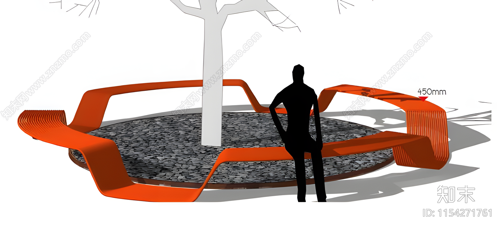 现代钢结构异形坐凳效果图施工图下载【ID:1154271761】