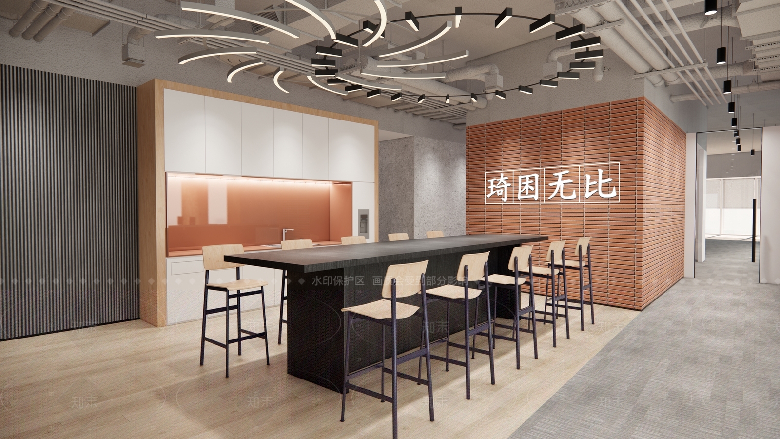 现代茶水间SU模型下载【ID:1216058484】