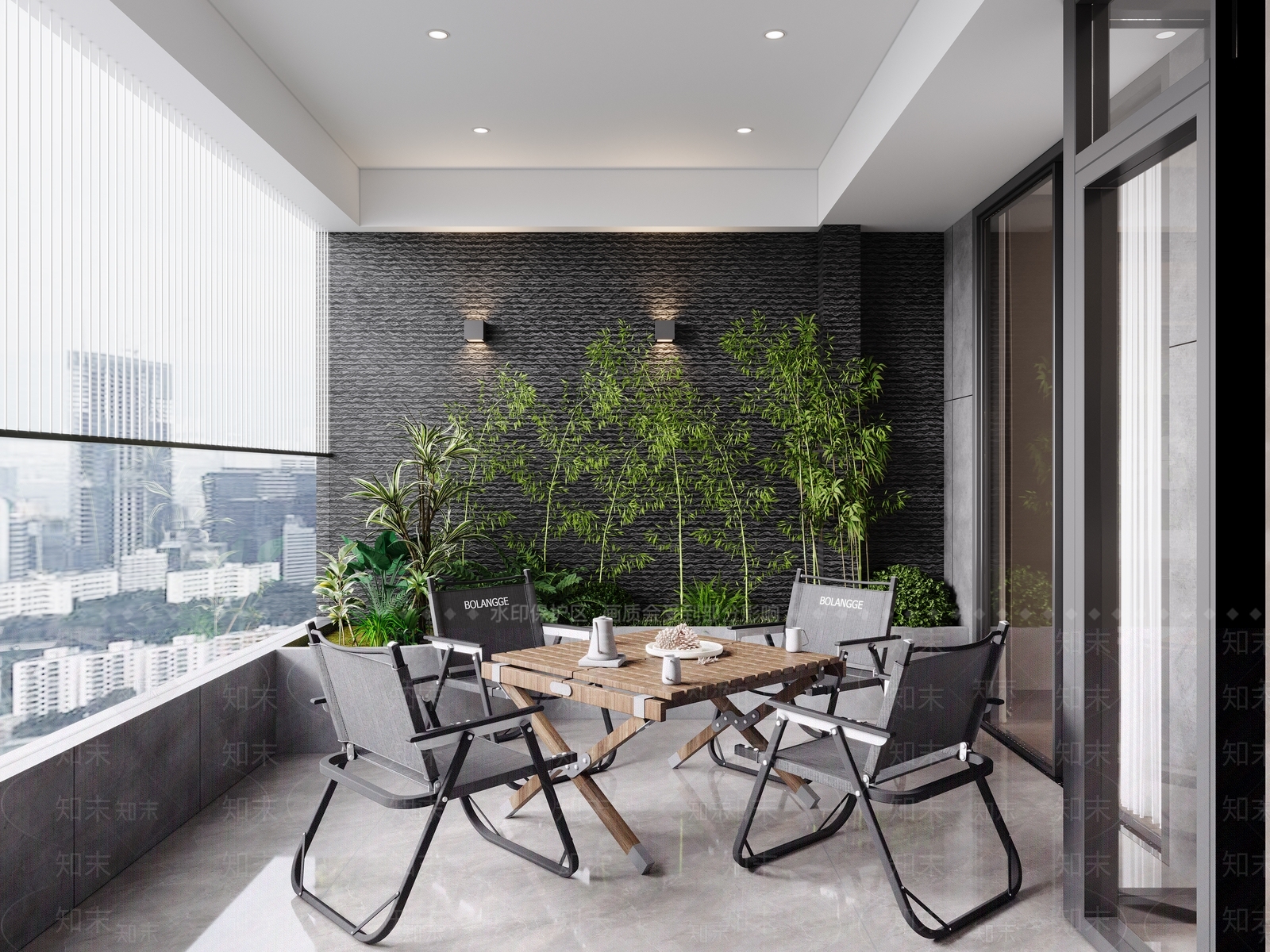 现代休闲阳台3D模型下载【ID:1154285124】