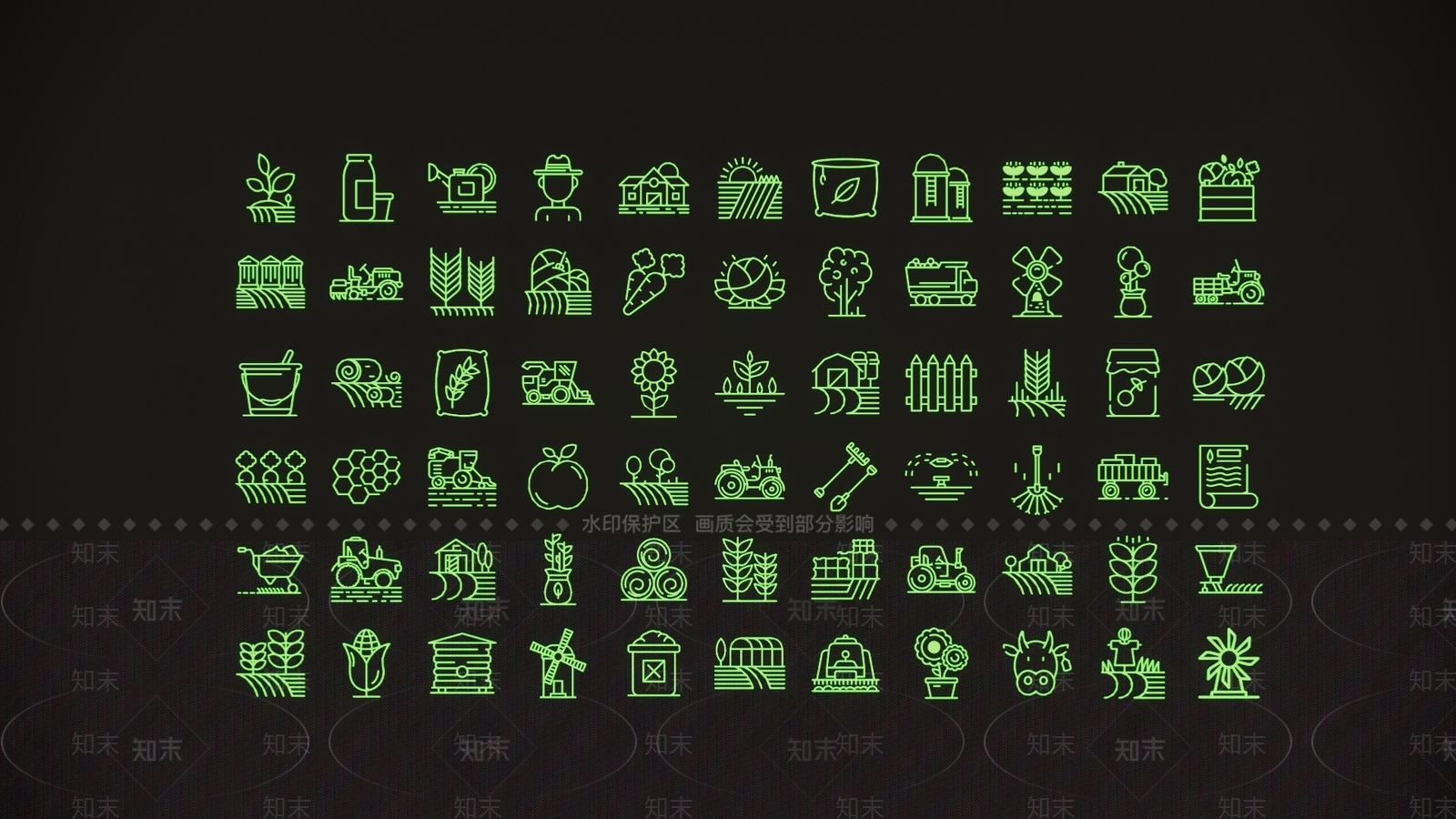 现代农业牧场种植水稻植物图标挂件SU模型下载【ID:1154288587】