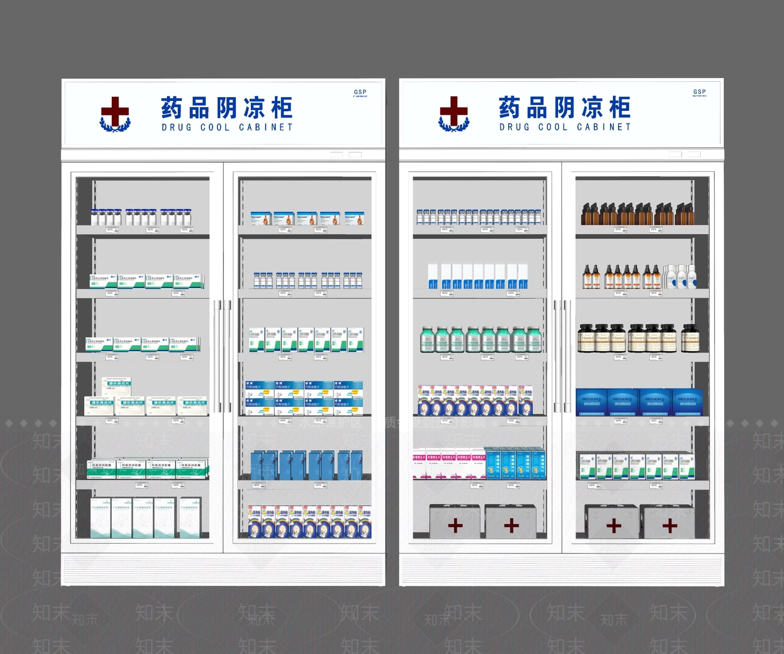 现代药品阴凉柜SU模型下载【ID:1154289791】