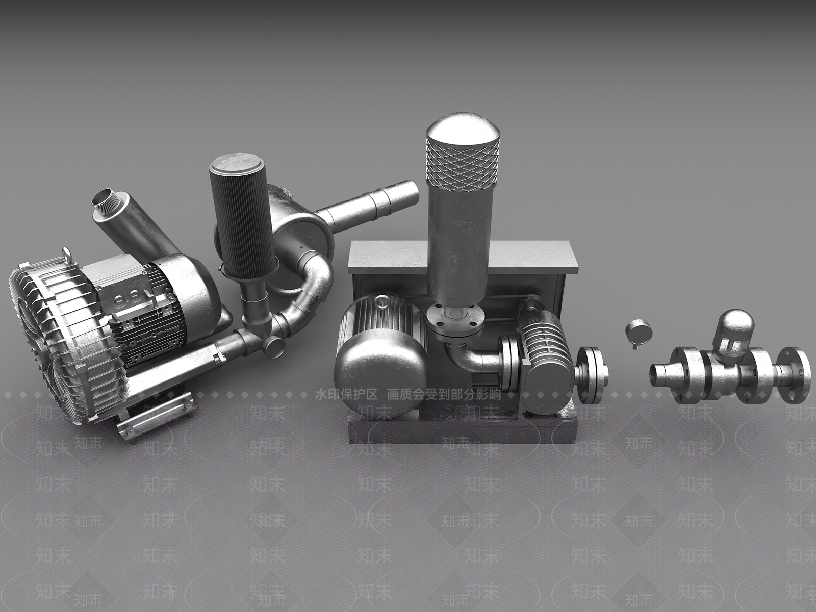 工业鼓风机3D模型下载【ID:1154291354】