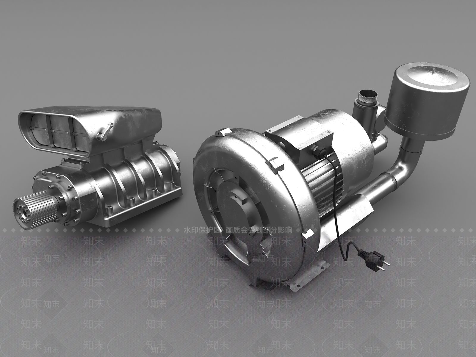 工业鼓风机3D模型下载【ID:1154291562】