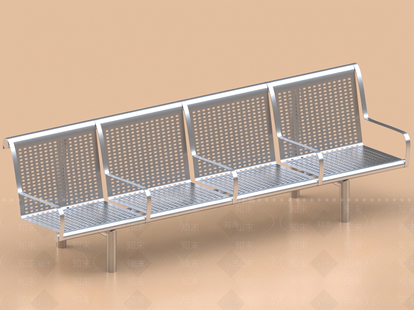 现代医院长椅3D模型下载【ID:1154293602】