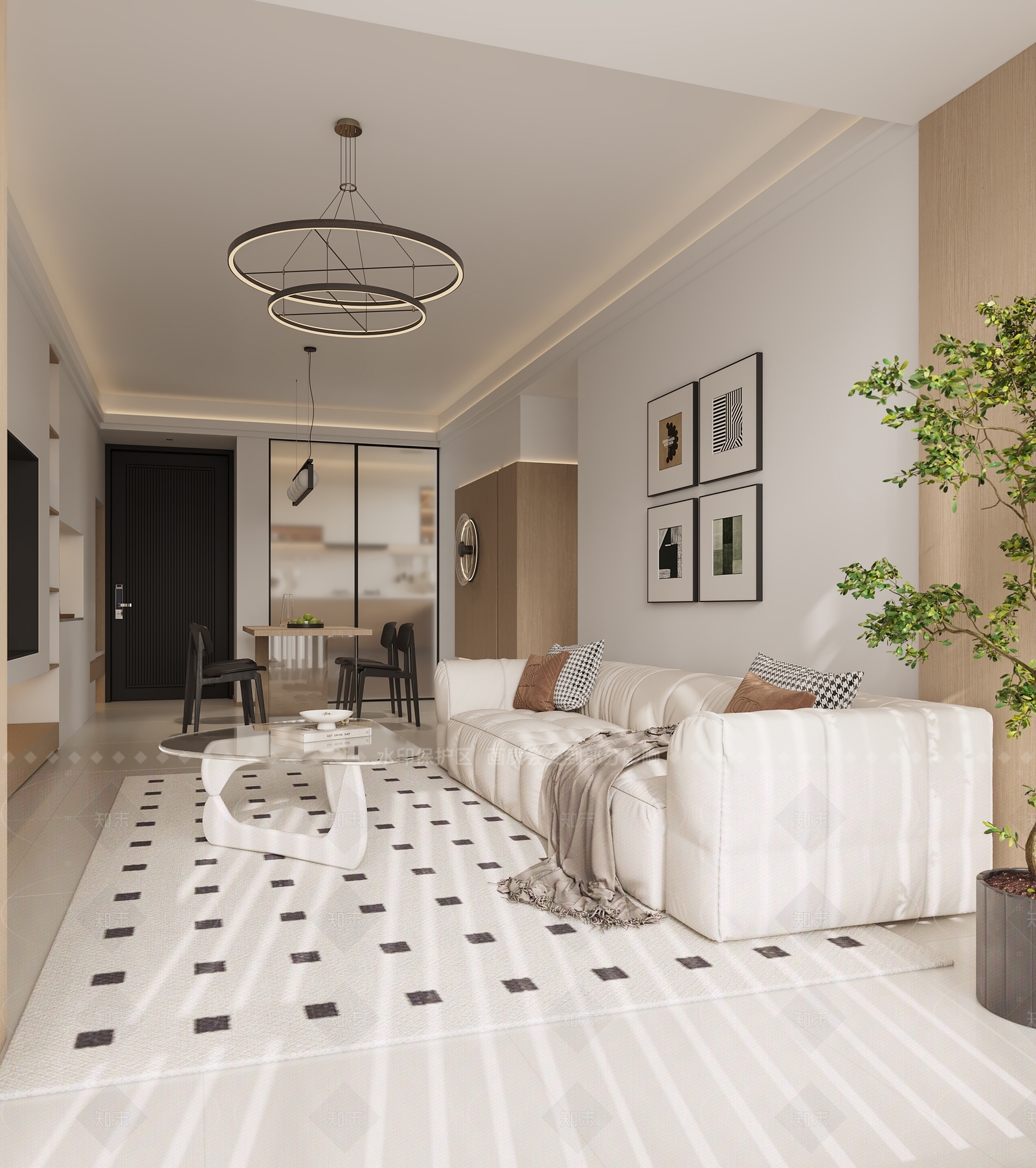 现代餐桌3D模型下载【ID:1214320091】