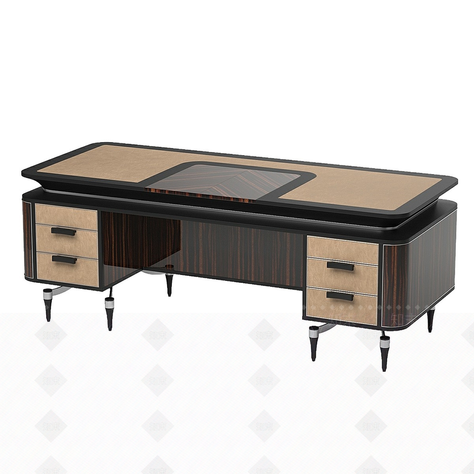 现代办公桌3D模型下载【ID:1154298259】