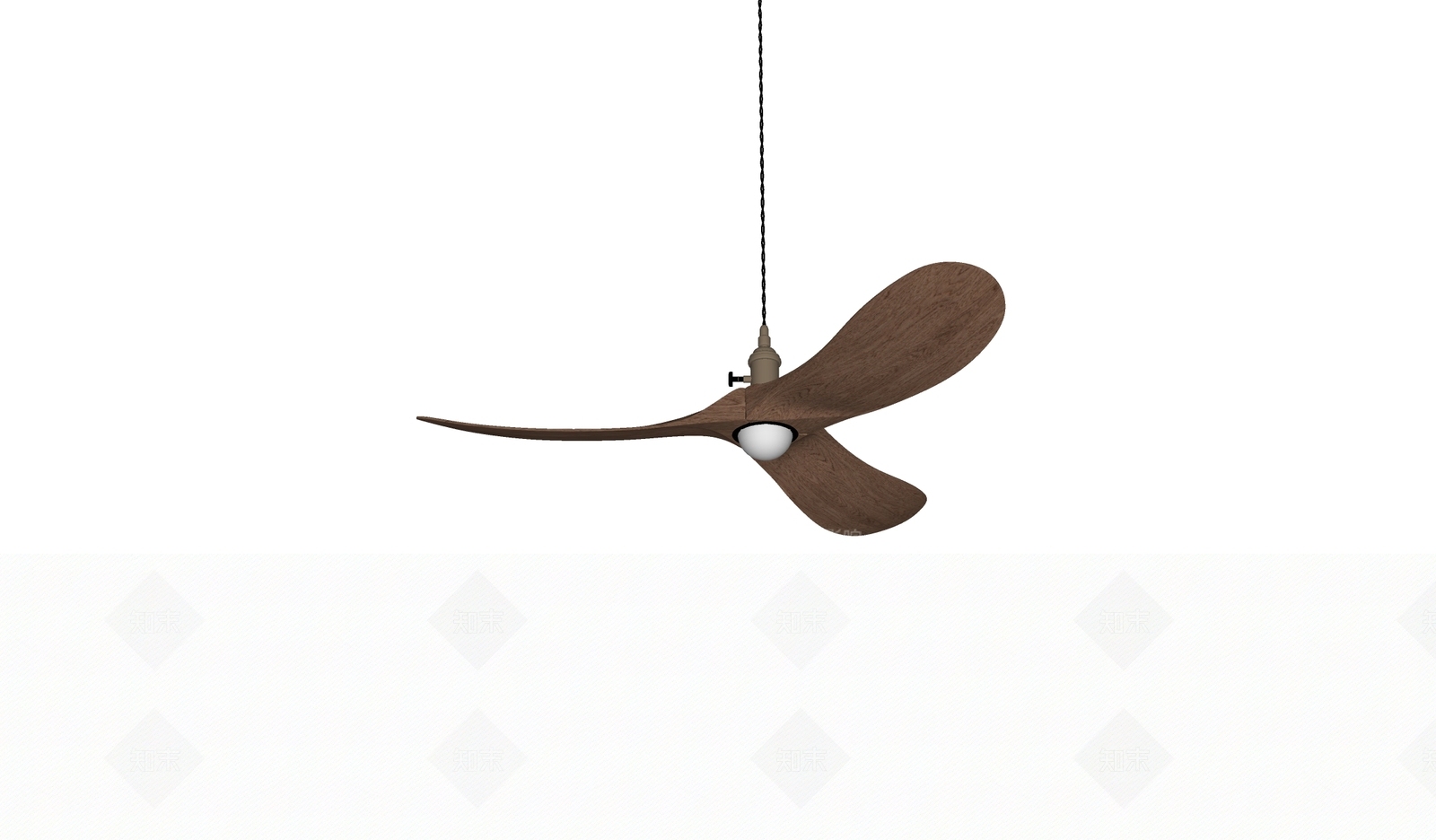 现代风扇吊灯SU模型下载【ID:1154298666】