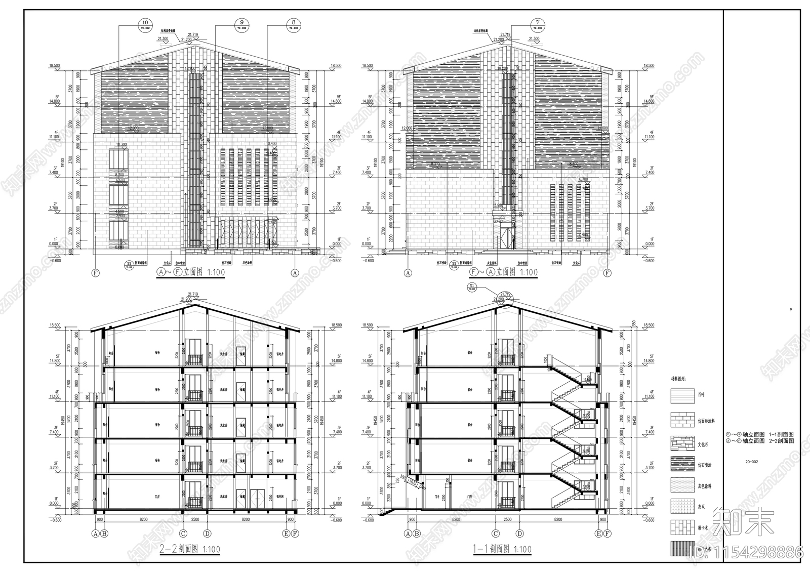 学生宿舍cad施工图下载【ID:1154298886】