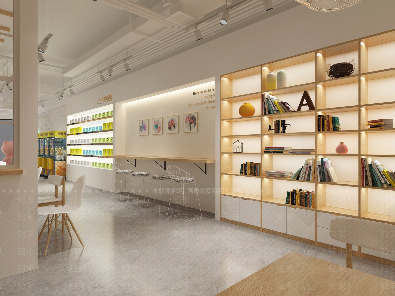 现代奶茶店3D模型下载【ID:1154302478】