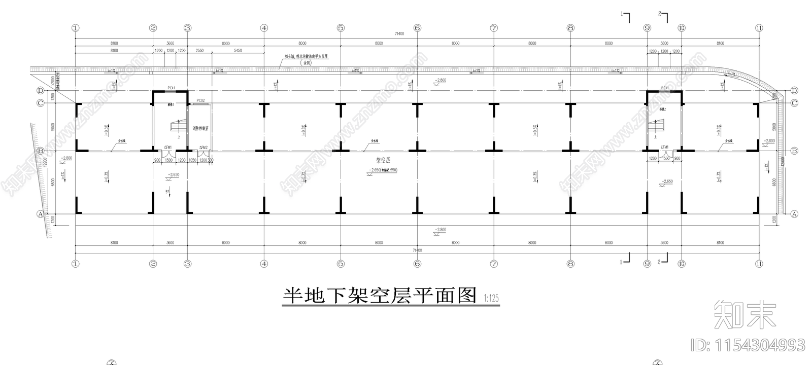 宿舍cad施工图下载【ID:1154304993】