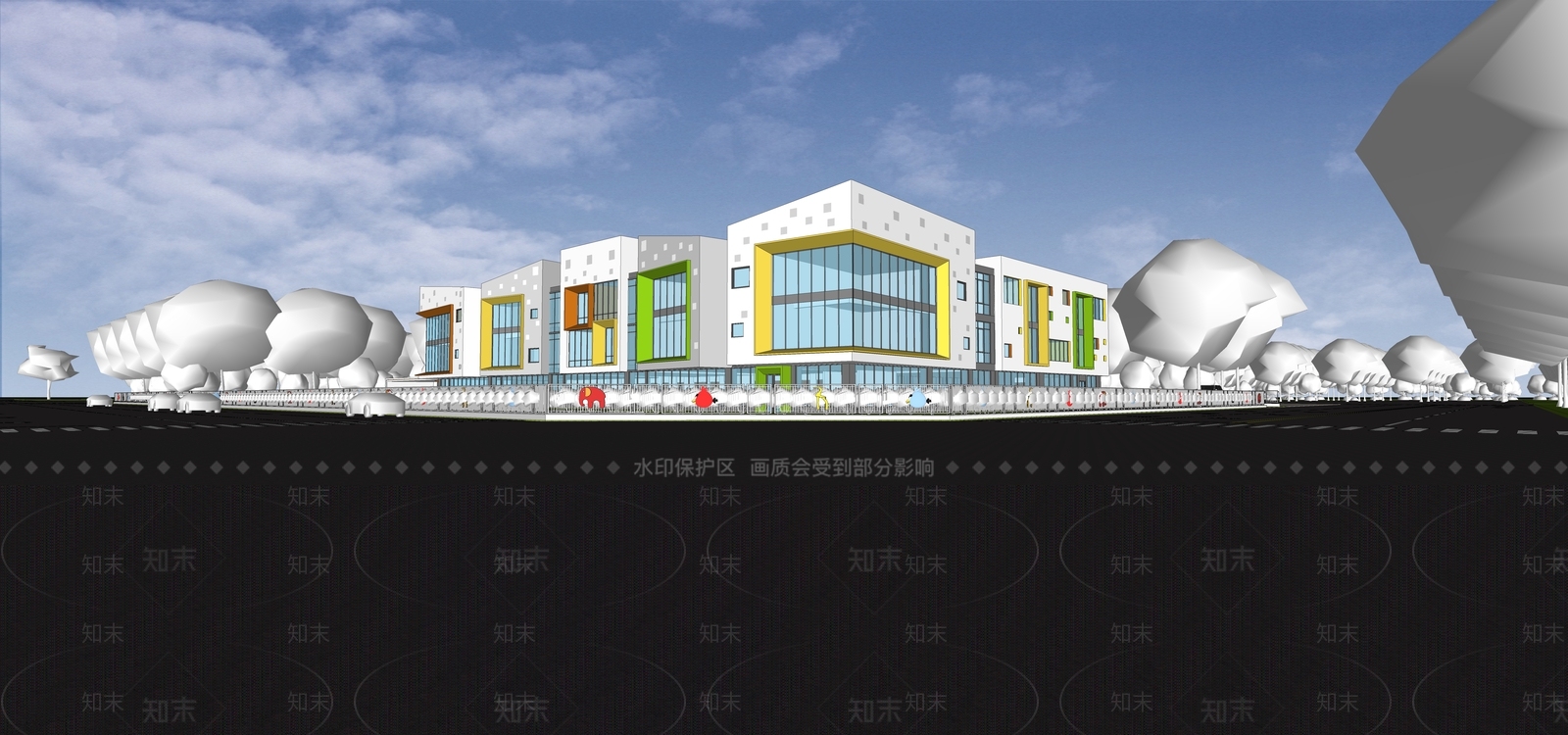 现代幼儿园SU模型下载【ID:1154305053】
