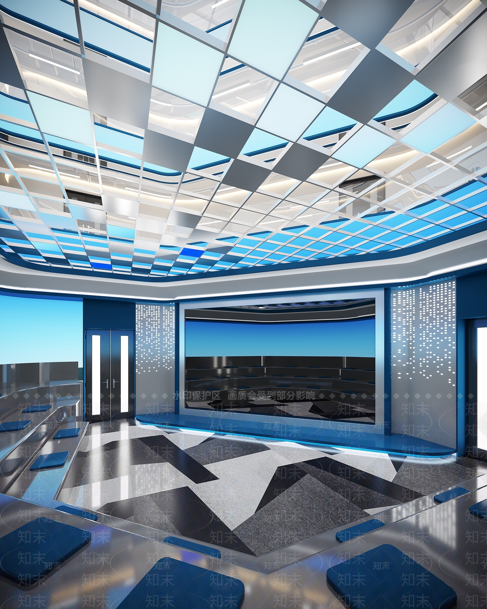 现代科技展厅3D模型下载【ID:1154308540】