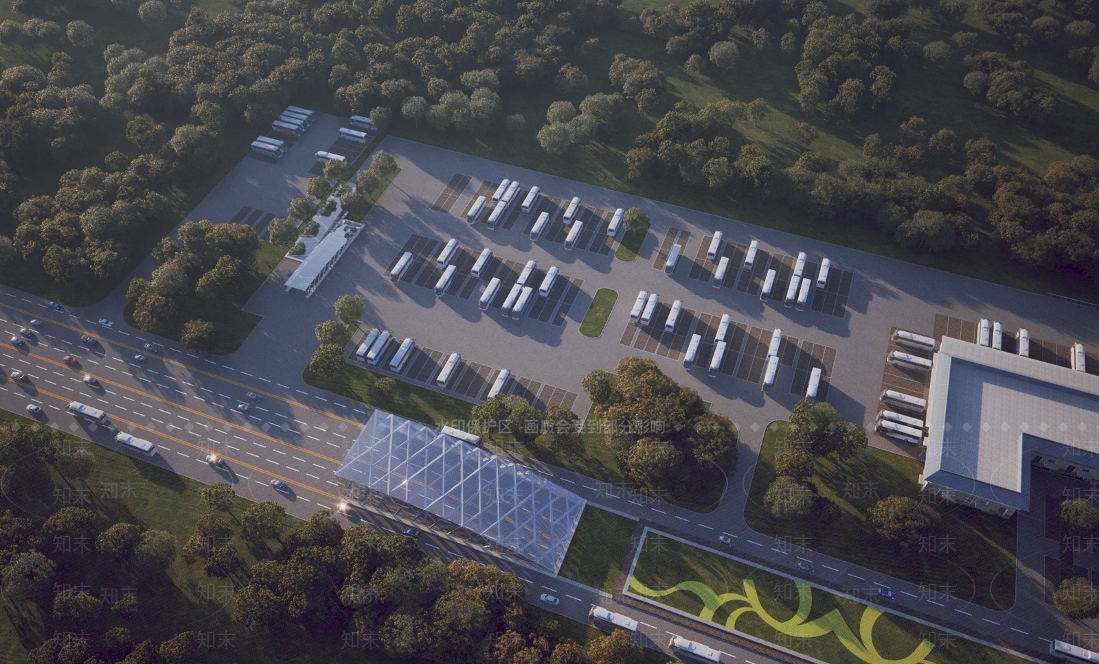 现代停车场3D模型下载【ID:1154309902】