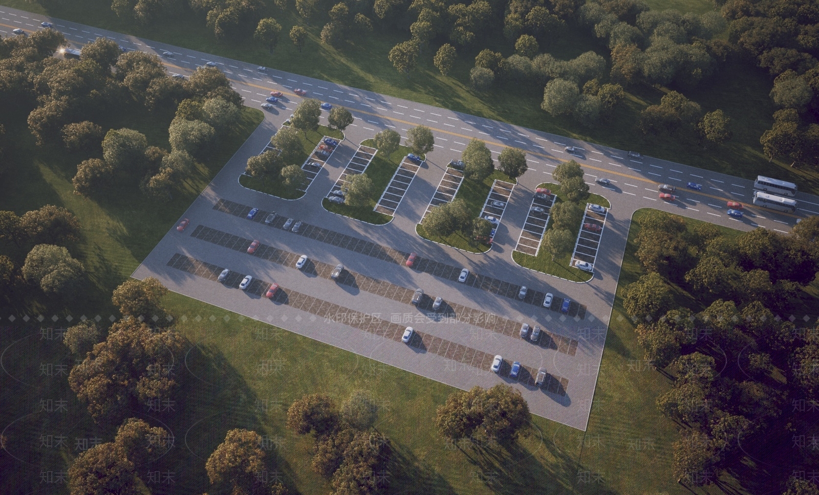 现代停车场3D模型下载【ID:1154310027】
