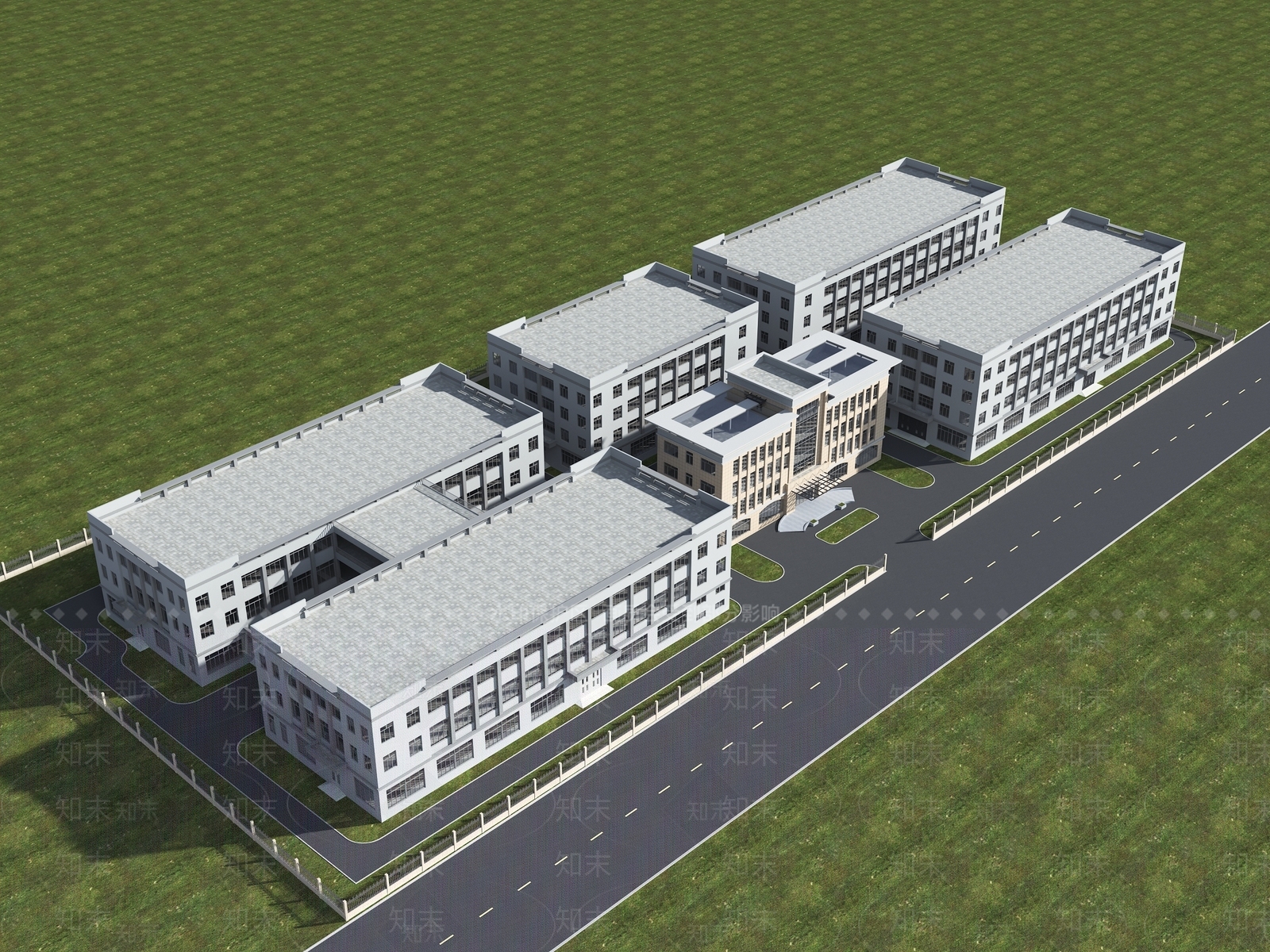 现代厂房3D模型下载【ID:1154310536】