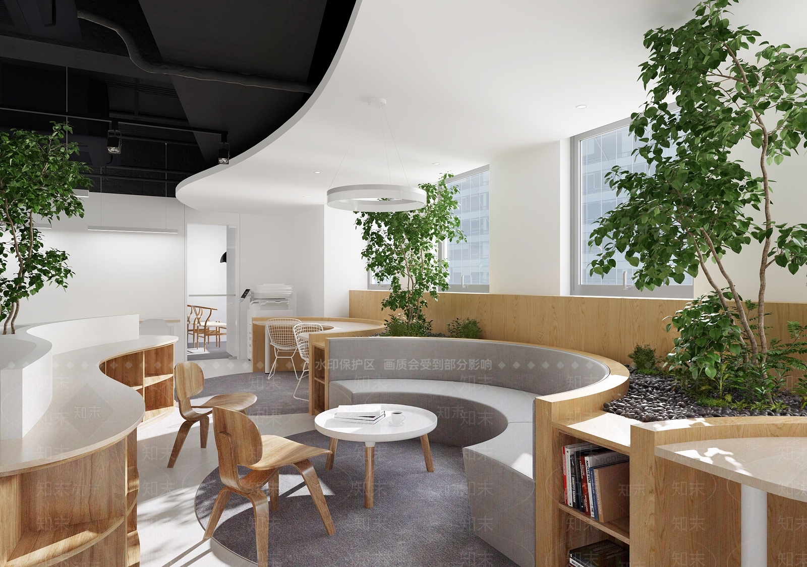 【3D悬赏模型】现代风格办公休息区3D模型下载【ID:1154422469】