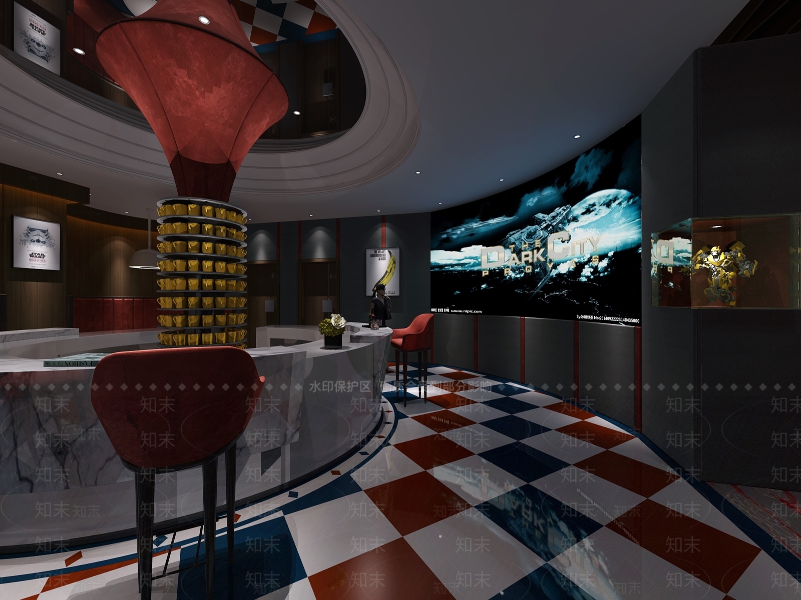 工业风酒吧3D模型下载【ID:1154316034】