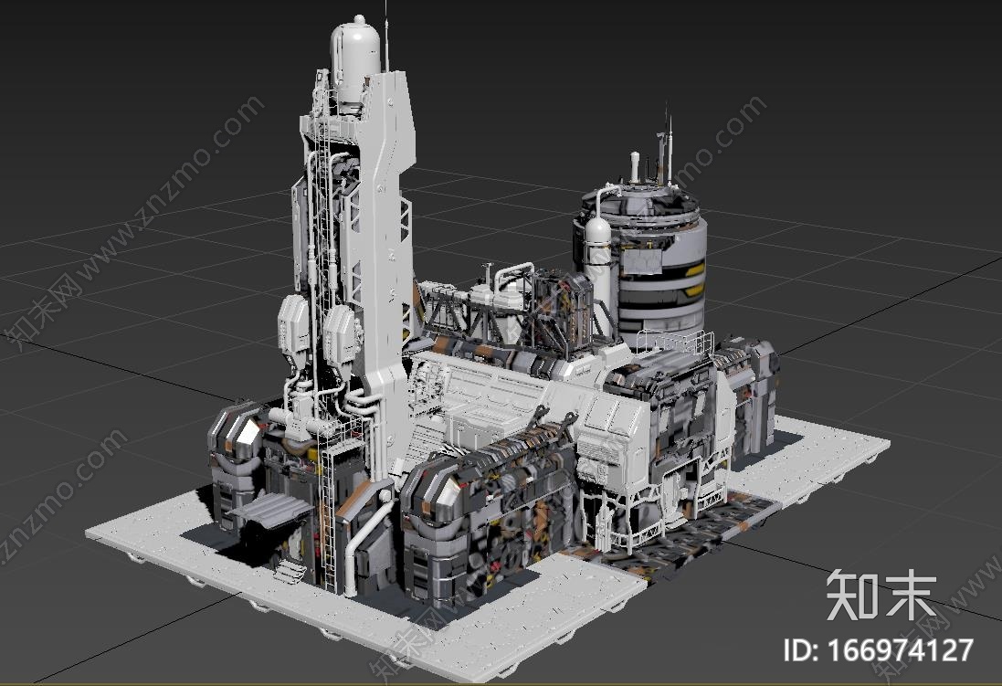 精细未来科幻建筑CG模型下载【ID:166974127】