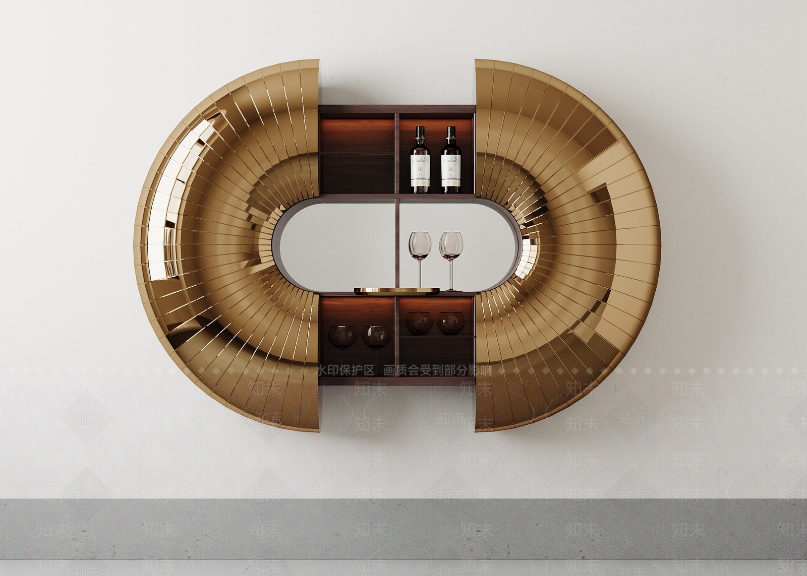 现代酒柜3D模型下载【ID:1154321101】