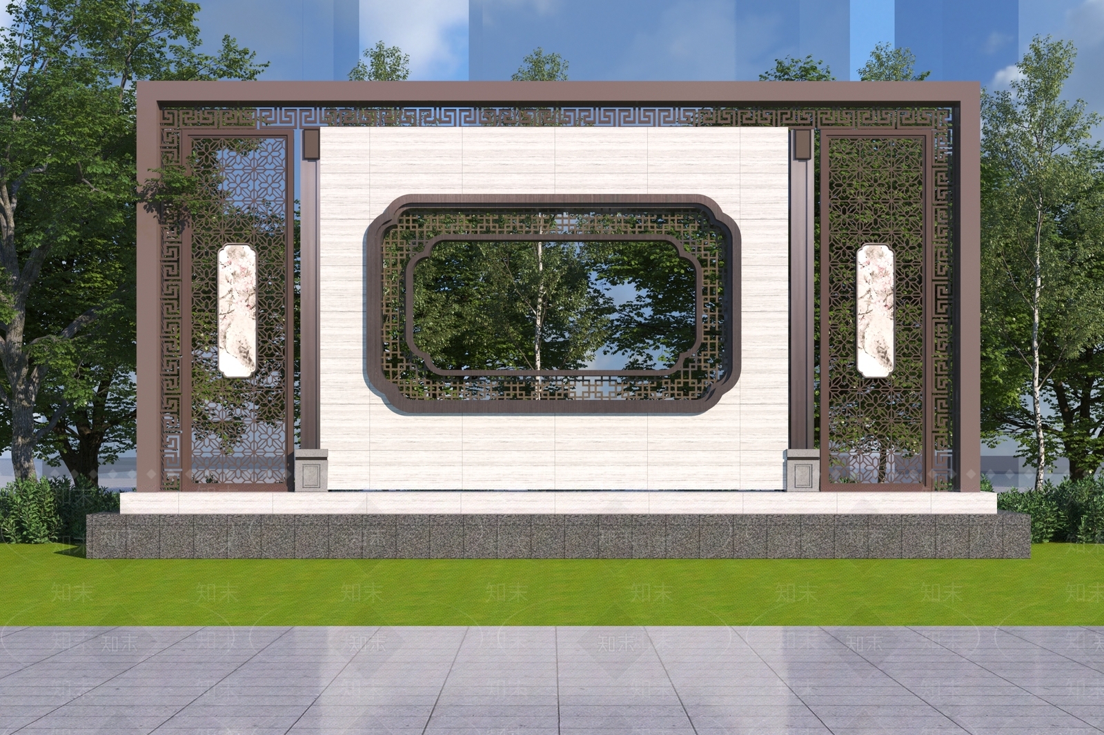 景墙3D模型下载【ID:1175939759】