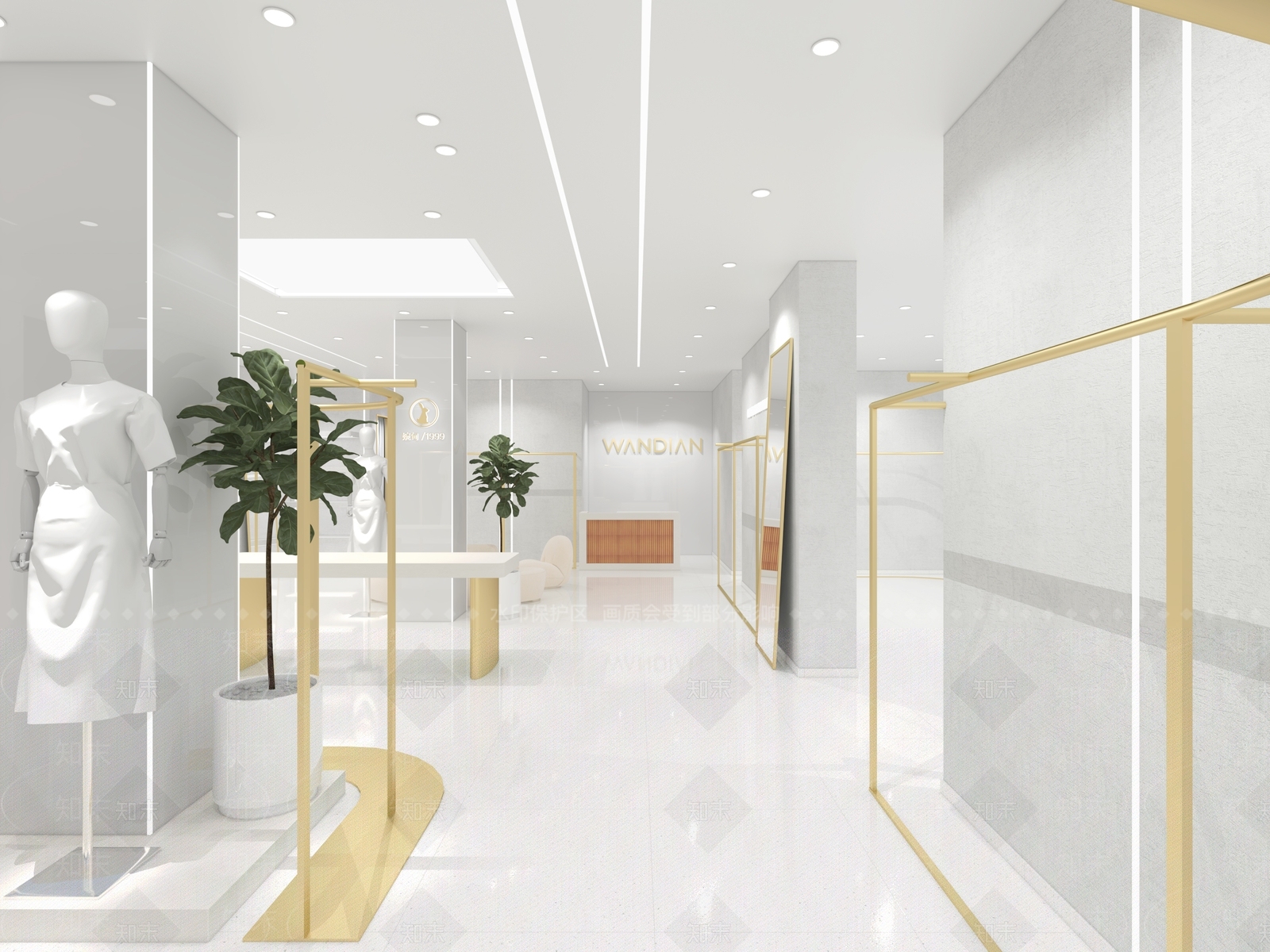现代精品女装店3D模型下载【ID:1154324879】