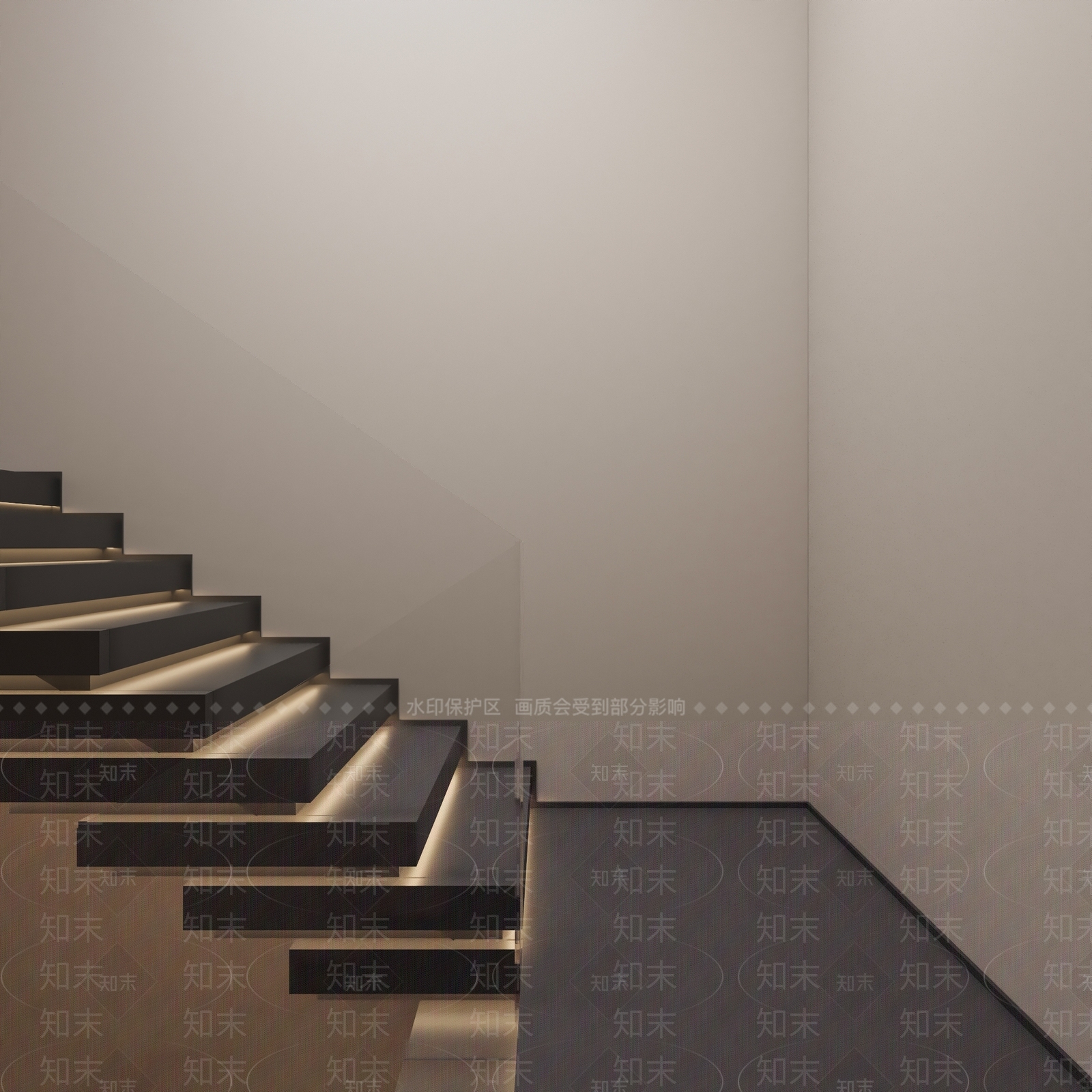 现代扶手楼梯3D模型下载【ID:1154328551】