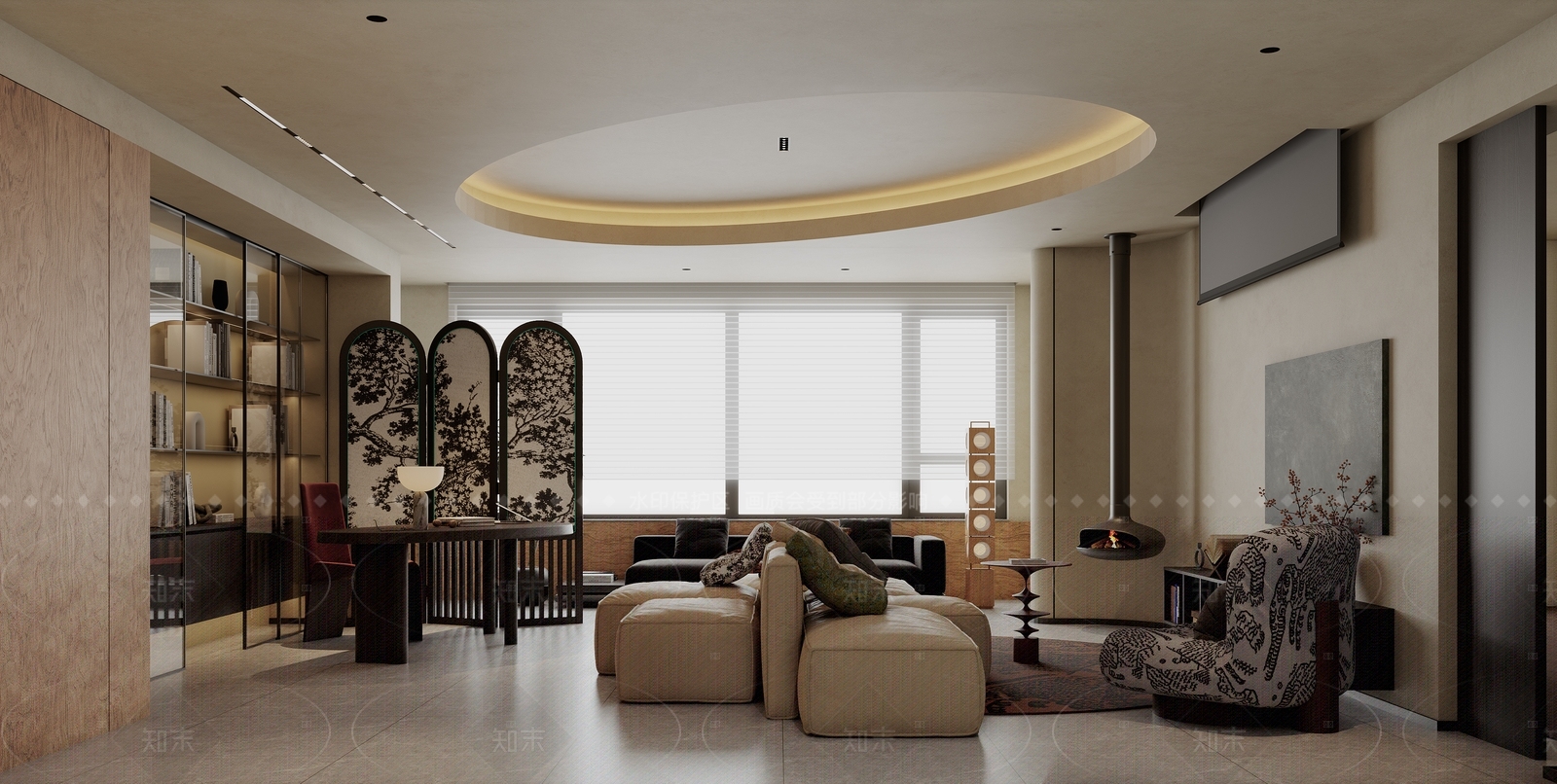 侘寂家居餐厅3D模型下载【ID:1214559050】