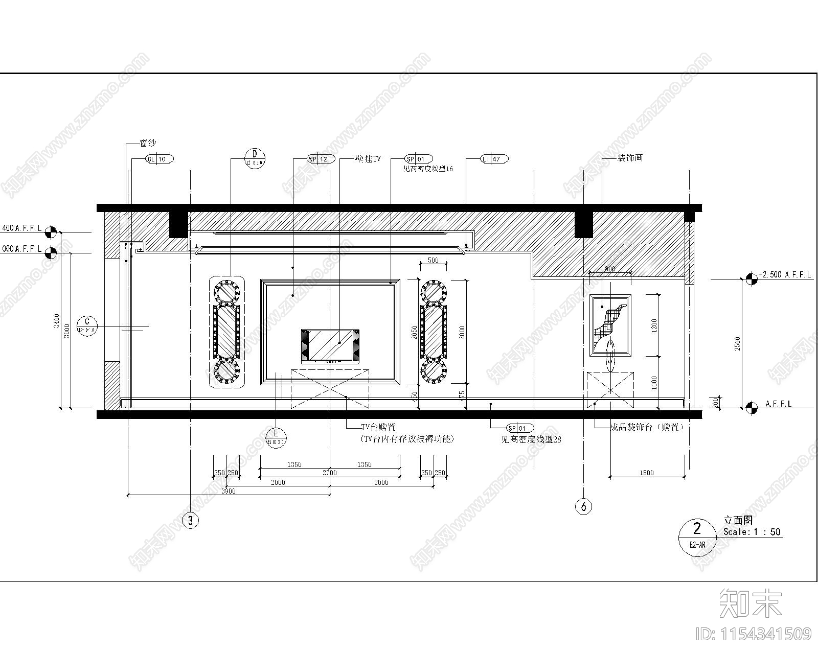 桑拿五人休息房cad施工图下载【ID:1154341509】