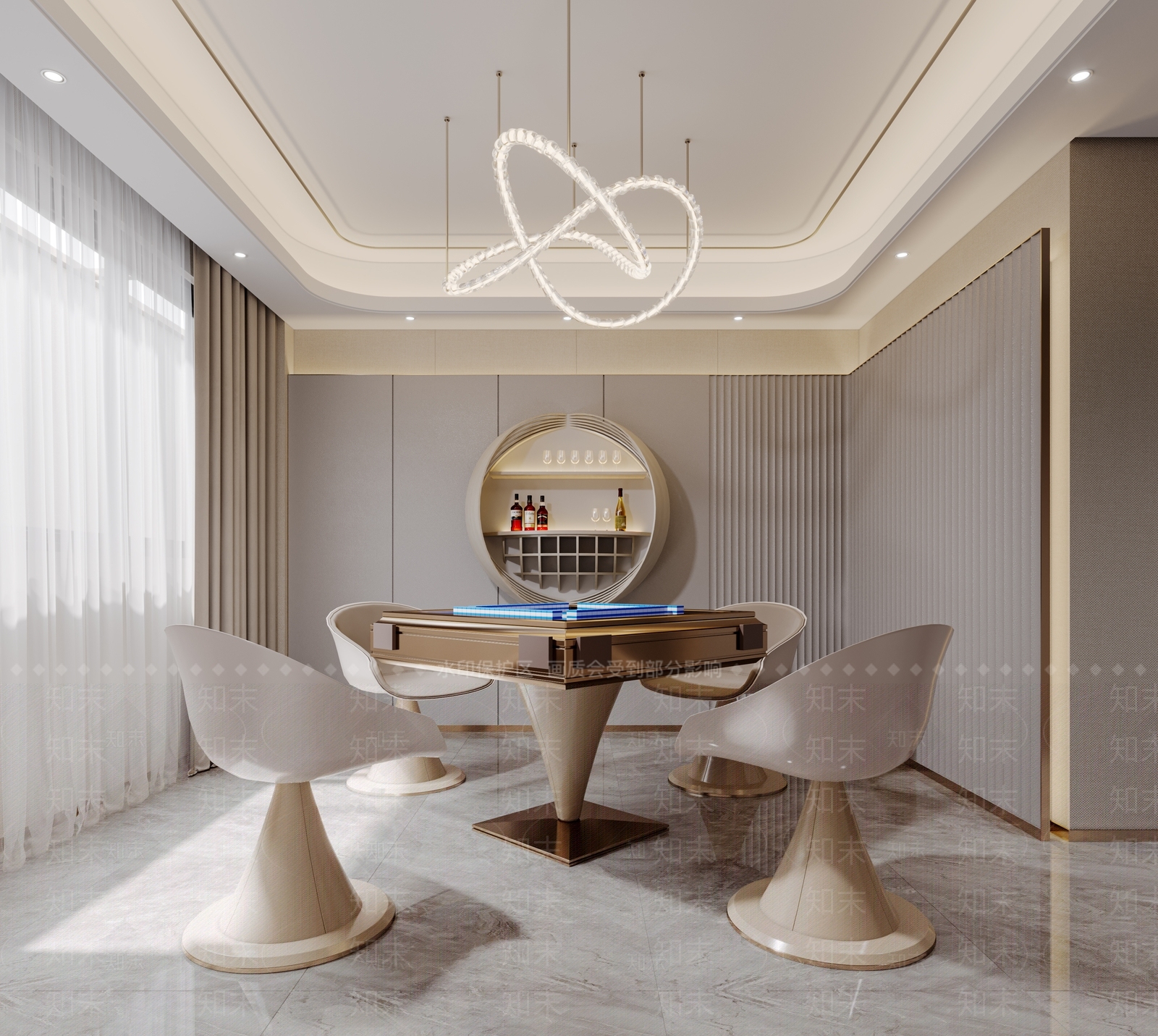 现代棋牌室3D模型下载【ID:1154344116】
